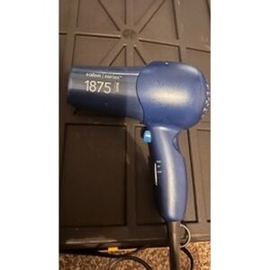 Salon Series 1875 Watt Hair Dryer Navy Blue Handheld Blow Dryer with Cool Shot